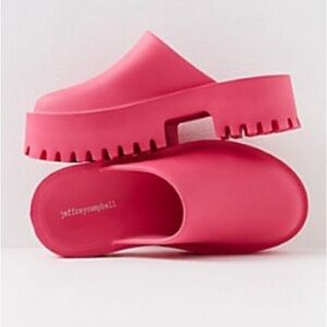 Jeffery Campbell Bae Platform Mules Fuchsia Sz 9 Worn 3x
